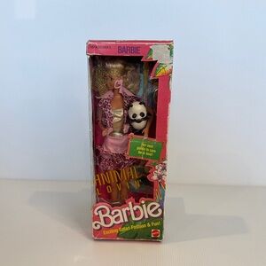 🩷NIB. Vintage! Barbie Animal Lovin' Doll in Pink Outfit with Panda